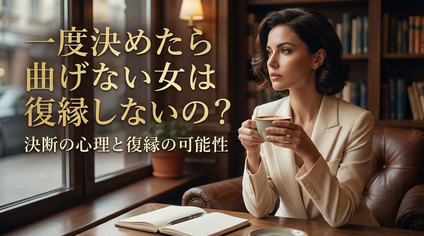 一度決めたら曲げない女は復縁しないの？