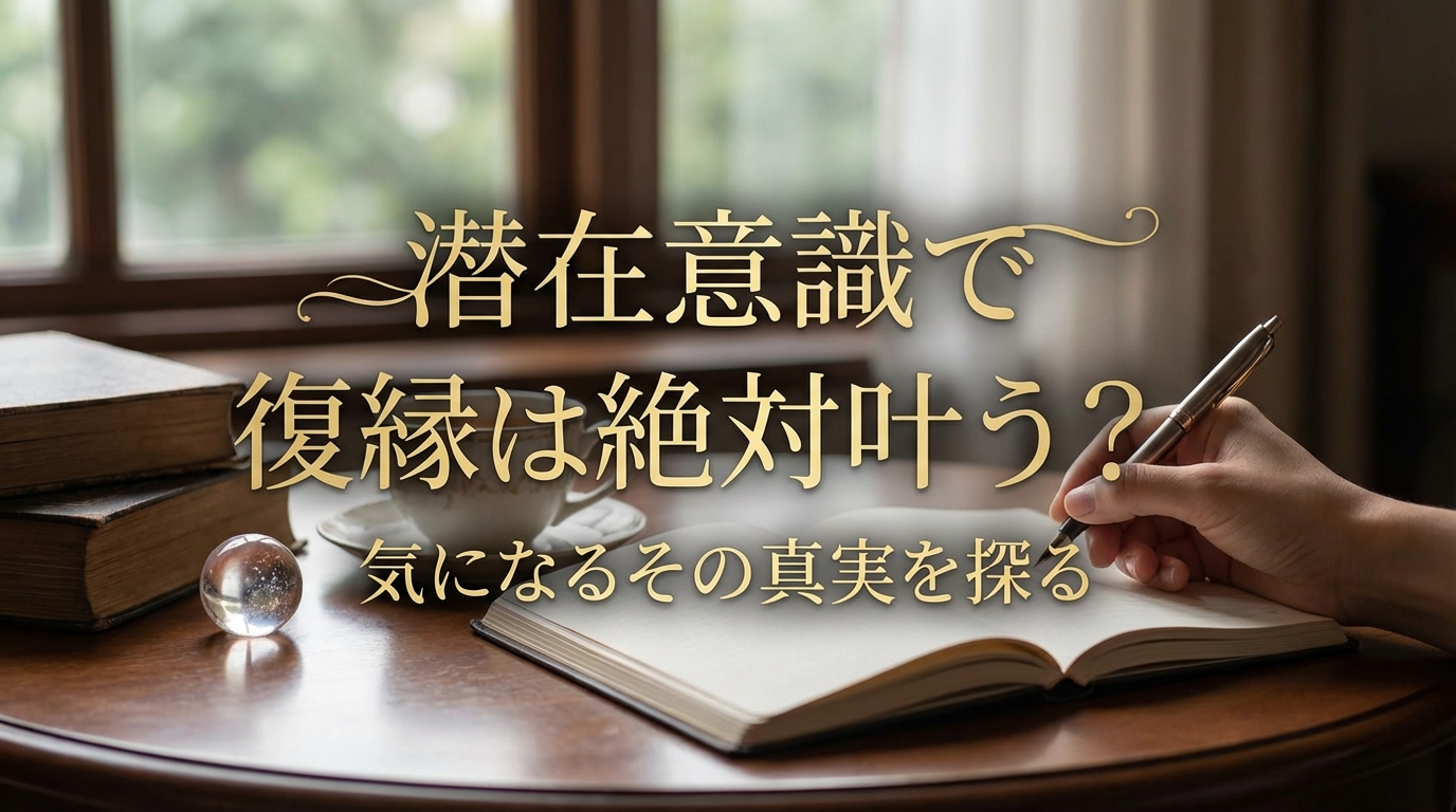 潜在意識で復縁は絶対叶う？気になるその方法とは