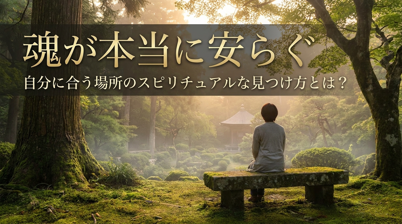 魂が本当に安らぐ自分に合う場所のスピリチュアルな見つけ方とは？