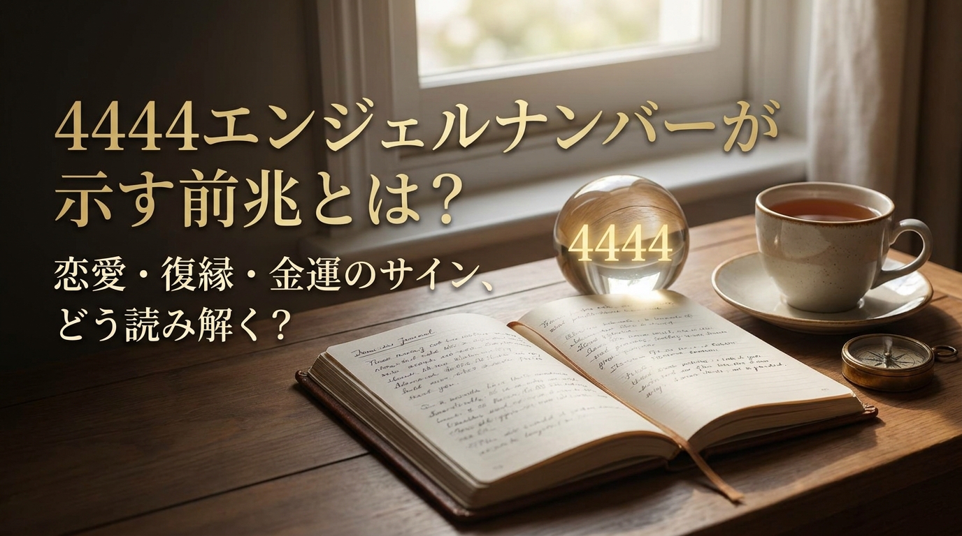 4444エンジェルナンバーが示す前兆とは？恋愛・復縁・金運のサイン、どう読み解く？